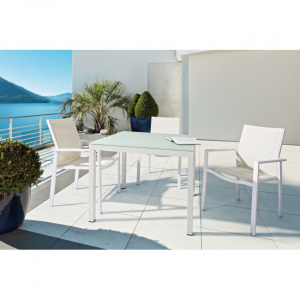Кресло металлическое текстиленовое Garden Relax Terry алюминий, текстилен белый Фото 11
