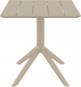 Стол пластиковый Siesta Contract Paris Table 70 сталь, пластик бежевый Фото 5