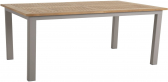 Стол деревянный обеденный раздвижной BraFab Lyon алюминий, тик бежевый, натуральный Фото 1