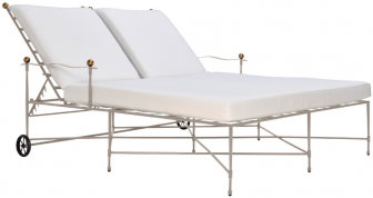 Лаунж-лежак металлический с матрасом-thumbs-Фото1