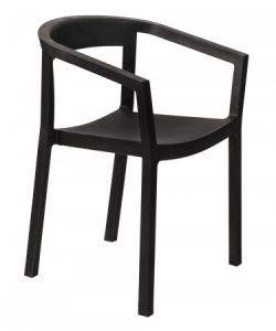 Кресло пластиковое Resol Peach armchair стеклопластик черный Фото 1