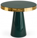 Столик кофейный эмалированный Garden Relax Nandika сталь, эмаль, латунь темно-зеленый Фото 1