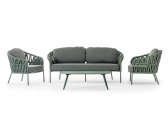 Комплект мягкой мебели Grattoni Victory алюминий, роуп, олефин зеленый Фото 8