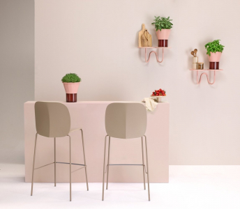 Стул пластиковый полубарный Scab Design Mentha Go Green сталь, технополимер тортора Фото 6