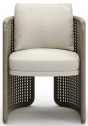Кресло плетеное с подушкой SNOC Miura Bisque алюминий, роуп, олефин Фото 1