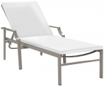 Шезлонг-лежак металлический с матрасом JANUS et Cie Fiore алюминий, поливинил, акрил ртутный, платиновый Фото 1