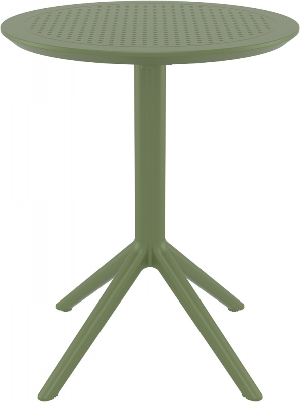 Стол пластиковый складной Sky Folding Table 60, оливковый, 600х740 мм