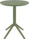 Стол пластиковый складной Siesta Contract Sky Folding Table 60 сталь, пластик оливковый Фото 6