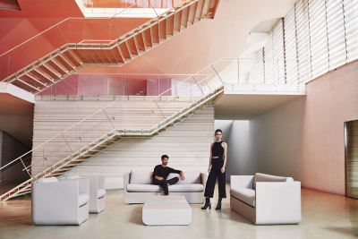 Кресло пластиковое с подушкой Vondom Ulm Basic полиэтилен, ткань Фото 21