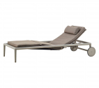Шезлонг-лежак с обивкой Cane-line Conic алюминий, акрил светло-серый Фото 10