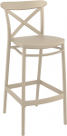 Стул пластиковый барный Cross Bar 75