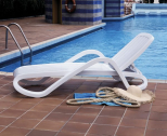 Шезлонг-лежак пластиковый Nardi Eden полипропилен белый Фото 8