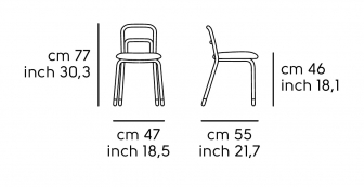 Стул металлический с обивкой-thumbs-Фото3