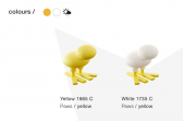 Птица пластиковая Magis Happy Bird полиэтилен желтый, белый Фото 3
