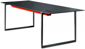 Стол с каналом для протяжки проводов PEDRALI Toa Desk CSX алюминий, компакт-ламинат HPL черный, красный Фото 1