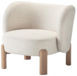 Кресло лаунж деревянное с обивкой Nature