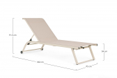 Шезлонг-лежак текстиленовый Garden Relax Taylor алюминий, текстилен бежевый Фото 2