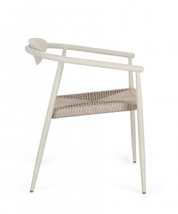 Кресло металлическое плетеное Garden Relax Linares алюминий, роуп угольный Фото 6