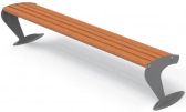 Скамейка деревянная CityDesign Albatros сталь, лиственница Фото 1