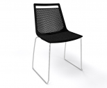 Стул пластиковый Gaber Akami S сталь, технополимер черный Фото 1