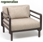 Кресло пластиковое с подушками Nardi Maximo Poltrona EXTRA_Atelier стеклопластик, Sunbrella терра, Tundra Rye Фото 1
