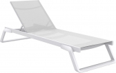 Шезлонг-лежак металлический Siesta Contract Tropic стеклопластик, алюминий, текстилен белый Фото 11