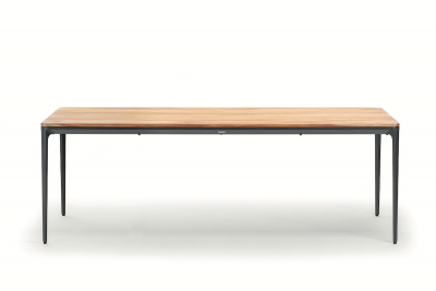 Стол обеденный деревянный Grattoni Bahamas алюминий, тик антрацит, натуральный Фото 6