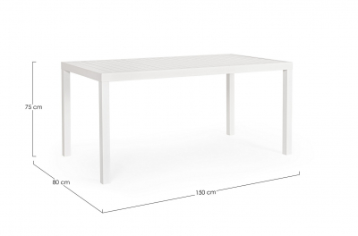 Стол металлический обеденный Garden Relax Hilde алюминий белый Фото 2 Стол металлический обеденный Garden Relax Hilde алюминий белый Фото 2