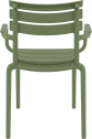 Кресло пластиковое Siesta Contract Paris стеклопластик оливковый Фото 6