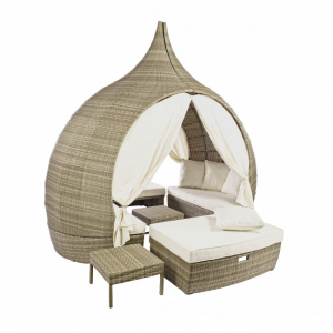 Комплект плетеной мебели с подушками Garden Relax Kaylee алюминий, искусственный ротанг бежевый Фото 1