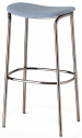 Табурет барный с обивкой Scab Design Trick Pop сталь, ткань черный глянцевый никель, голубой Фото 1