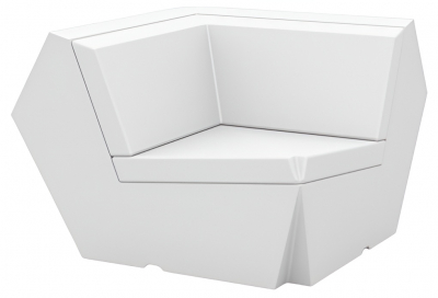 Модуль угловой с подушкой Vondom Faz Basic полиэтилен, ткань Фото 1