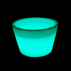 Кашпо пластиковое светящееся LED Cone полиэтилен белый Фото 3