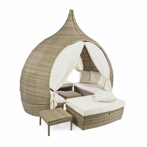 Комплект плетеной мебели с подушками Garden Relax Kaylee алюминий, искусственный ротанг бежевый Фото 2