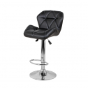 Стул барный с обивкой E-line Алмаз сталь, экокожа черный Фото 7
