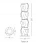 Торшер пластиковый SLIDE Threebu Totem 4 Lighting LED полиэтилен белый Фото 2