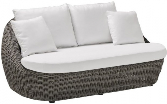 Диван двухместный плетеный с подушками-thumbs-Фото1