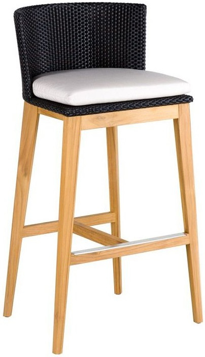 Стул плетеный барный с подушкой ARC Bar Stool