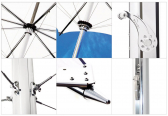 Зонт профессиональный Ø5.5 м TUUCI F-1 алюматик, sunbrella Фото 8