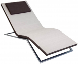 Шезлонг-лежак с обивкой Rever Wave сталь, батилин Фото 1
