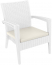 Кресло пластиковое плетеное с подушкой Miami Lounge Armchair
