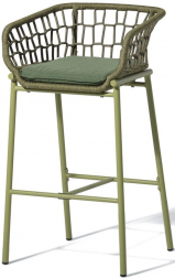 Кресло барное плетеное с подушкой Jungle