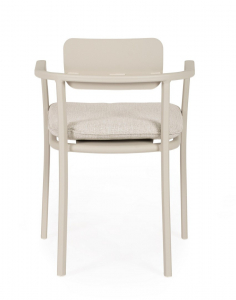 Кресло металлическое с подушкой Garden Relax Makena алюминий, олефин верблюжий, песочный Фото 7