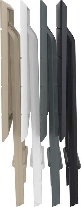 Стол пластиковый складной Helen Folding Table 60, бежевый, 600х600х740 мм