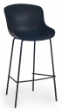 Стул барный пластиковый PAPATYA Globe-S Bar  сталь, стеклопластик антрацит Фото 1