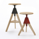 Табурет полубарный деревянный Magis Jerry массив бука, полипропилен, стекловолокно натуральный, красный Фото 7