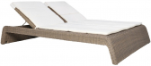 Лаунж-лежак плетеный с матрасом JANUS et Cie Zeya алюминий, искусственный ротанг, акрил акация Фото 1