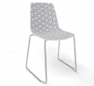 Стул пластиковый Gaber Alhambra ST сталь, технополимер белый, серый Фото 1