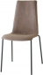 Стул с обивкой Scab Design Mannequin Pop 4 legs сталь, технополимер, ткань антрацит, коричневый Фото 1