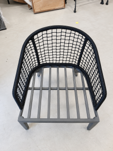 Комплект плетеной мебели Tagliamento Lounge алюминий, роуп, стекло, ткань антрацит, серый Фото 12